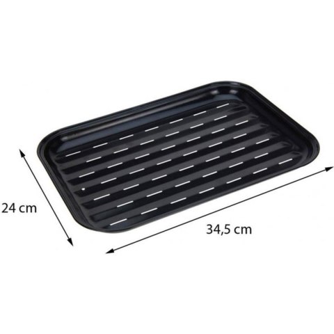 BLASZKA TACKA DO GRILOWANIA 34x24CM NON STICK CZARNA