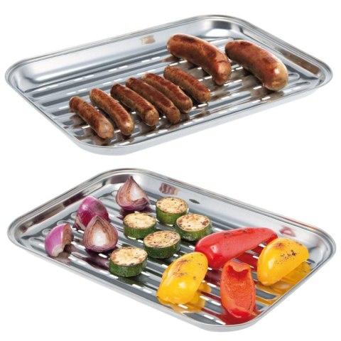 BLASZKA TACKA DO GRILOWANIA 34x24CM NON STICK CZARNA