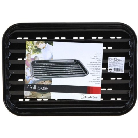 BLASZKA TACKA DO GRILOWANIA 34x24CM NON STICK CZARNA