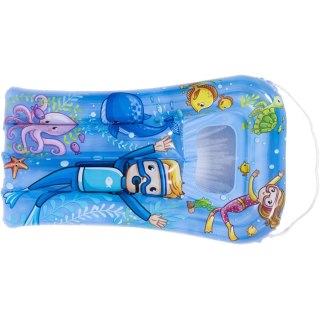 MATERAC PLAŻOWY Z OKIENKIEM PODWODNY ŚWIAT 74x48CM 37591 - NIEBIESKI