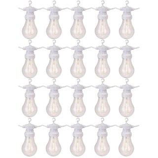 GIRLANDA OGRODOWA PARTY LIGHT 20LED A60 BIAŁY KABEL
