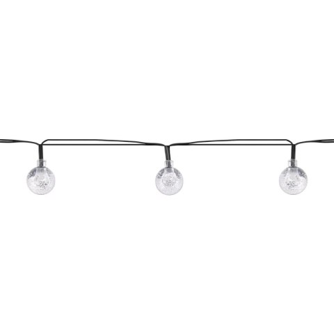LAMPA SOLARNA OGRODOWA GIRLANDA ŁAŃCUCH SOLARNY 4,9M 40LED CIEPŁY BIAŁY