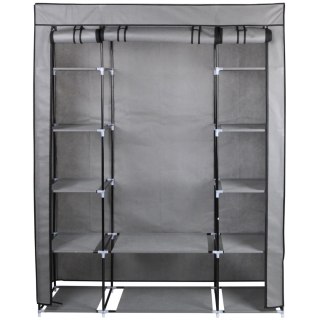 SZAFA TEKSTYLNA GARDEROBA 175x133x43CM CIEMNO-SZARA 28873