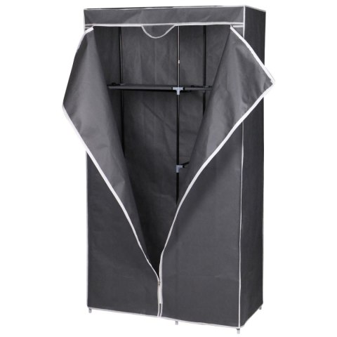 SZAFA TEKSTYLNA GARDEROBA 90x45x170CM CIEMNO-SZARA 8811