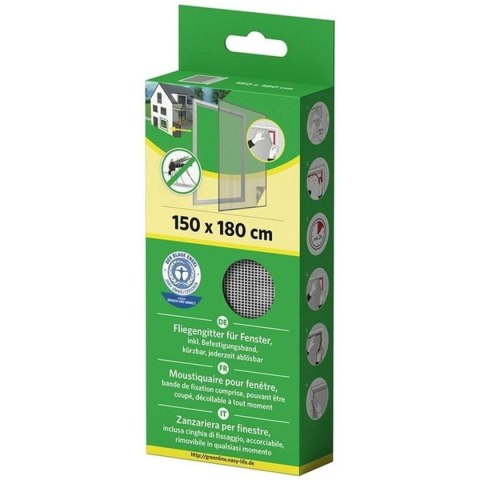 MOSKITIERA OKNO 150X180 BIAŁA POLIESTER+TAŚMA RZEP