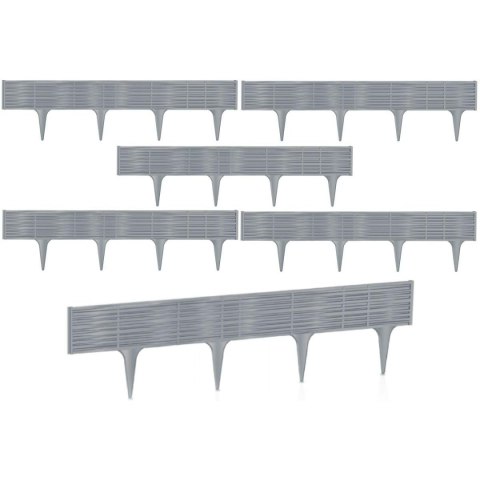PALISADA OGRODOWA OBRZEŻE TRAWNIKOWE BORDER WIKLINA 390CM SZARY KAMIEŃ