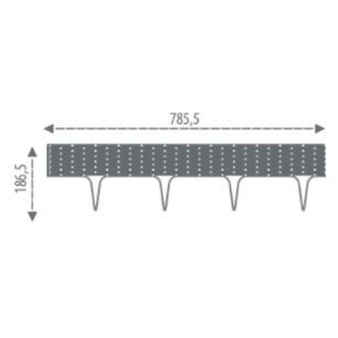 PALISADA OGRODOWA OBRZEŻE TRAWNIKOWE BORDER WIKLINA 390CM SZARY KAMIEŃ