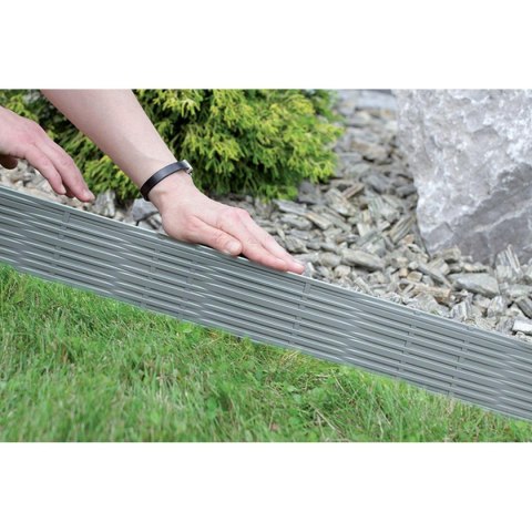 PALISADA OGRODOWA OBRZEŻE TRAWNIKOWE BORDER WIKLINA 390CM SZARY KAMIEŃ