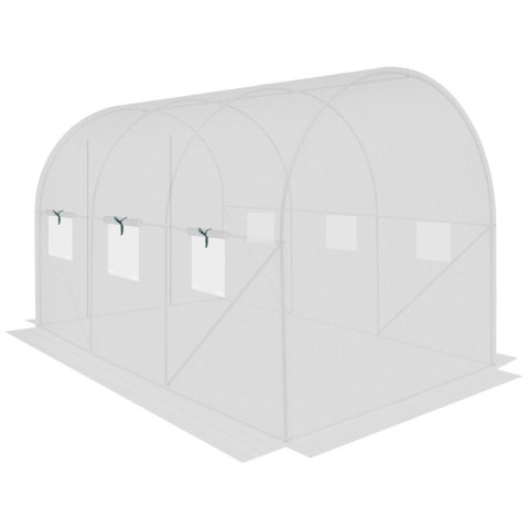 SZKLARNIA TUNEL OGRODOWY 200X300X200CM PE KONTRUKCJA STAL BIAŁA