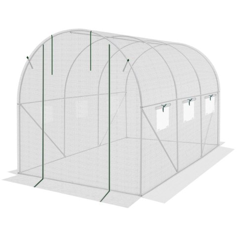SZKLARNIA TUNEL OGRODOWY 200X300X200CM PE KONTRUKCJA STAL BIAŁA
