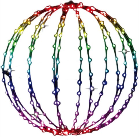 KULA DEKORACYJNA WISZĄCA 168LED RGB 40CM
