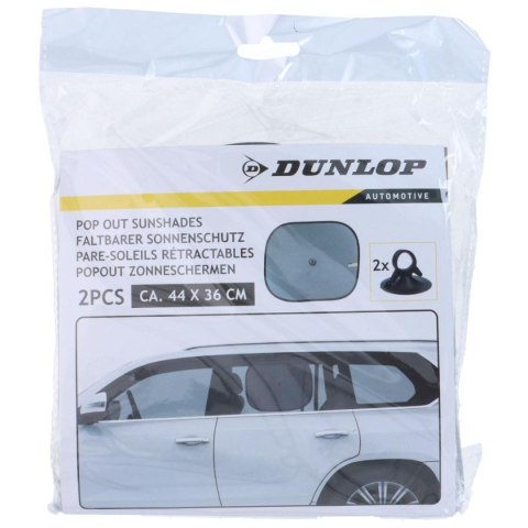 OSŁONA PRZECIWSŁONECZNA Z PRZYSSAWKĄ 2SZT DUNLOP CZARNA
