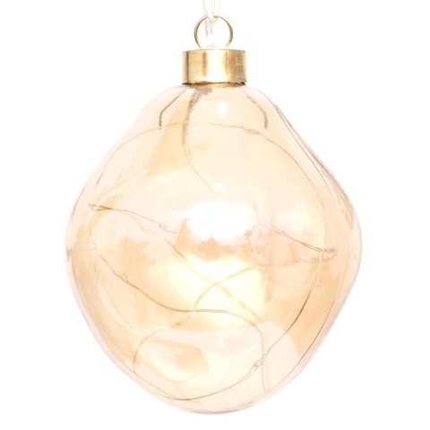 BOMBKA FORMÓWKA SZKLANA KROPLA LED 10CM GOLD