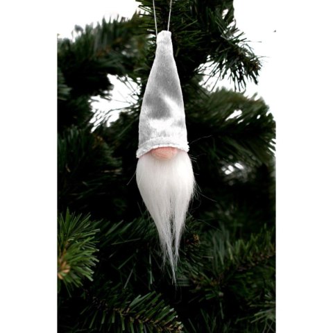 ZAWIESZKA DEKORACYJNA MIKOŁAJ 11CM BIAŁY