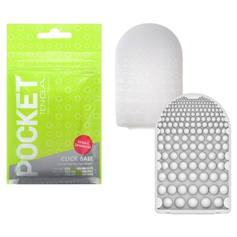 Dyskretny masturbator, elastyczny i miły w dotyku. Pocket Click Ball od Tenga.