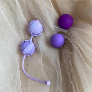 Kulki do pochwy, mięśnie Kegla. 4 kuleczki o różnej wadze. Valkyrie Purple