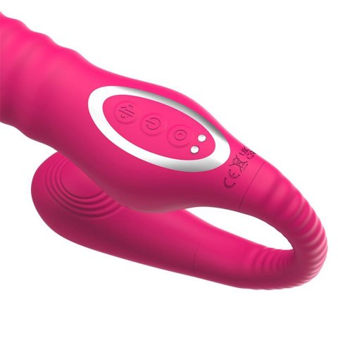 Silikonowy strap-on z wibracjami i pulsacjami. Mocna stymulacja.