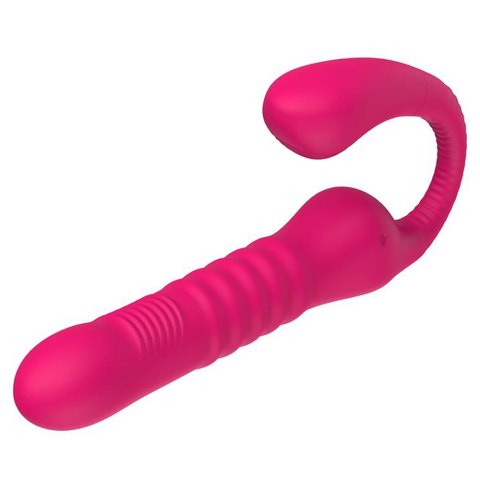 Silikonowy strap-on z wibracjami i pulsacjami. Mocna stymulacja.