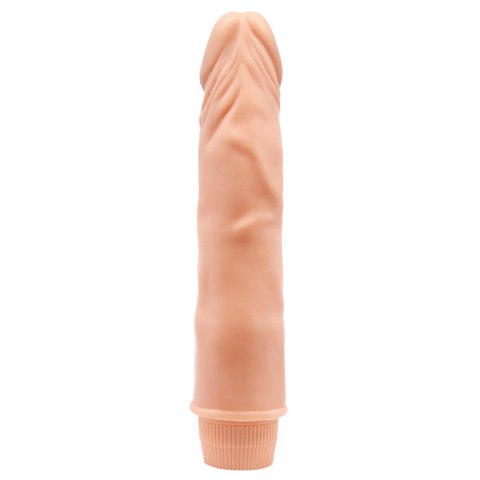 Dildo, penis z wibracjami dla kobiet 21 cm. Zasilany bateriami. Cielisty