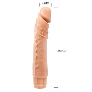 Dildo z wibracjami, realistyczny kształt penisa. Stymulacja pochwy. Dybbuk