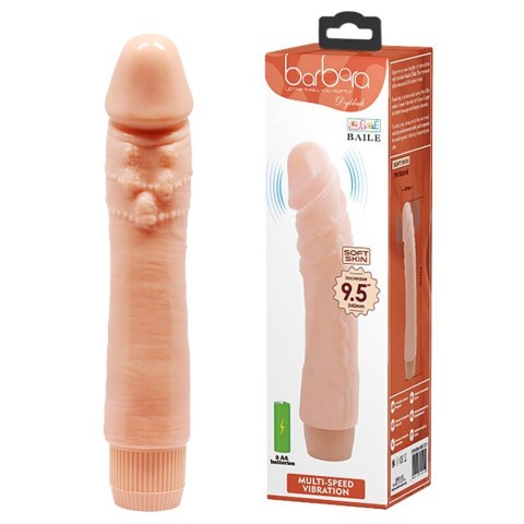Dildo z wibracjami, realistyczny kształt penisa. Stymulacja pochwy. Dybbuk