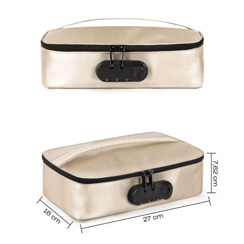 Kuferek na akcesoria erotyczne. Zamykany na szyfr Discreet Box Luxury Gold