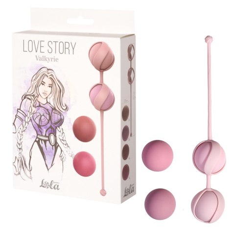 Kulki dopochwowe do stymulacji 4 sztuki, z ciężarkami. Valkyrie Pink
