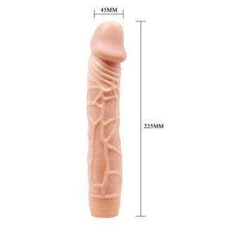 Wibrator damski z mocnymi żyłami, na baterię. Stymulacja waginalna.
