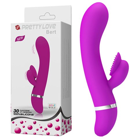 Wibrator rabbit silikonowy 30 trybów wibracji. Ergonomiczny kształt