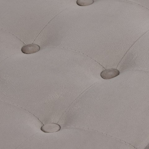 Pufa składana XL z guzikami - 60x38x38cm aksamit beż