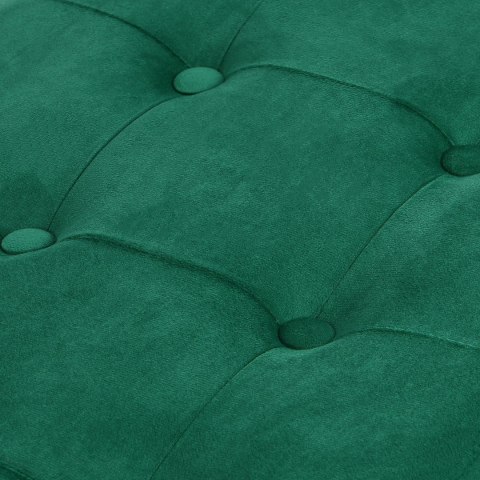 Pufa składana XL z guzikami - 60x38x38cm aksamit zielona