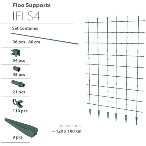 PODPORA DO ROŚLIN FLOO SUPPORTS 120x180CM ZIELONY LEŚNY