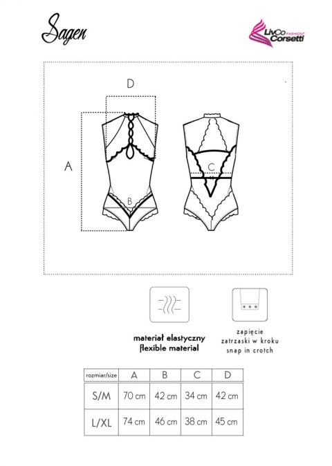 Body Sagen rozmiar - L/XL