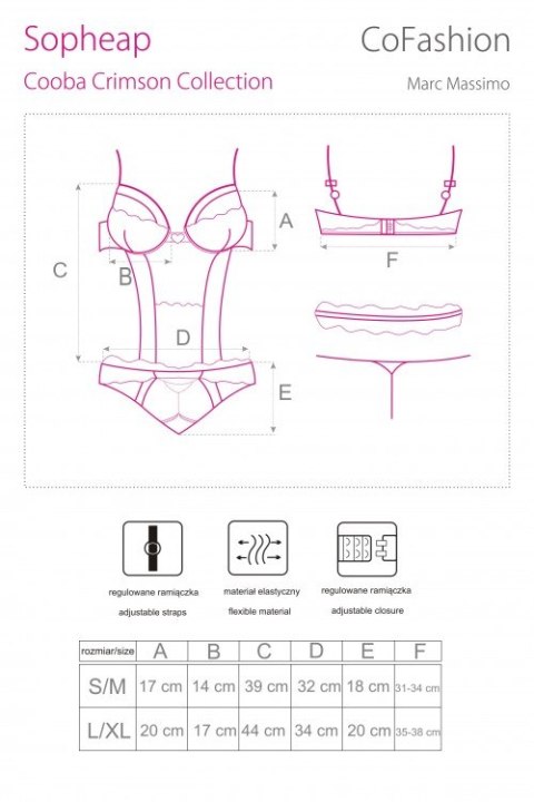 Body Sopheap CF 90392 Cooba Crimson Collection rozmiar - L/XL