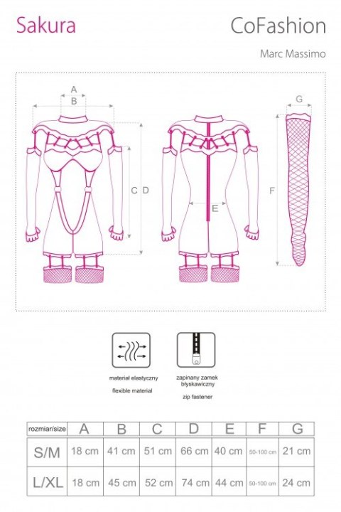 Bodystocking Sakura CF 90357 rozmiar - L/XL