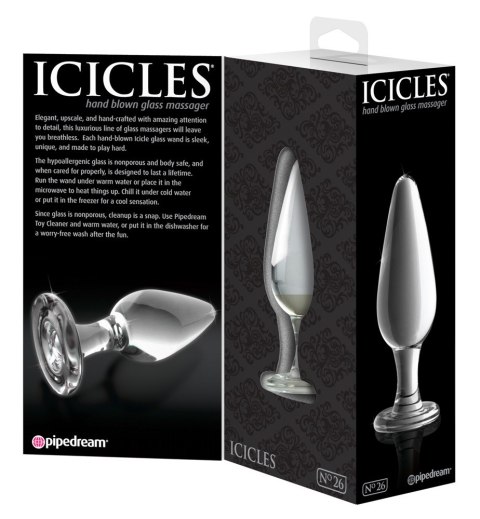 Icicles No. 26 Szklany korek analny