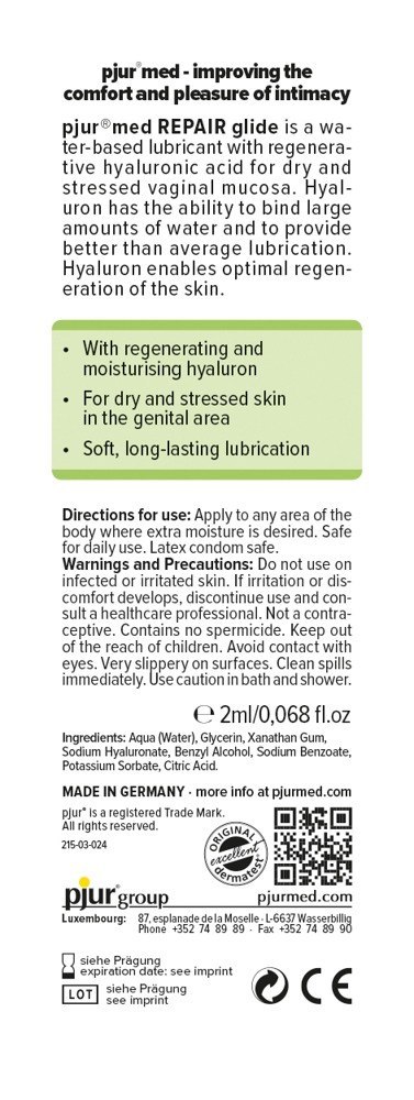 Lubrykant Pjur med Repair glide 100 ml
