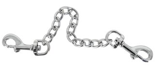 Metalowy łańcuszek z karabińczykami 15 cm