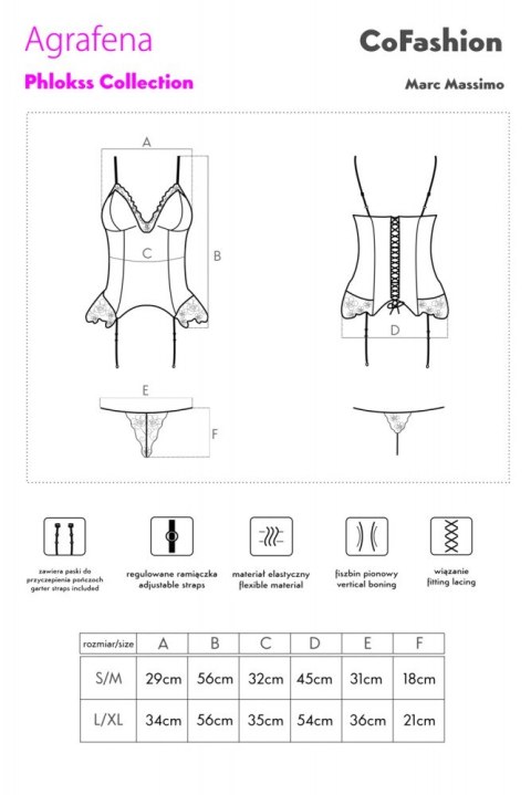 Gorset Agrafena Phlokss Collection rozmiar - L/XL