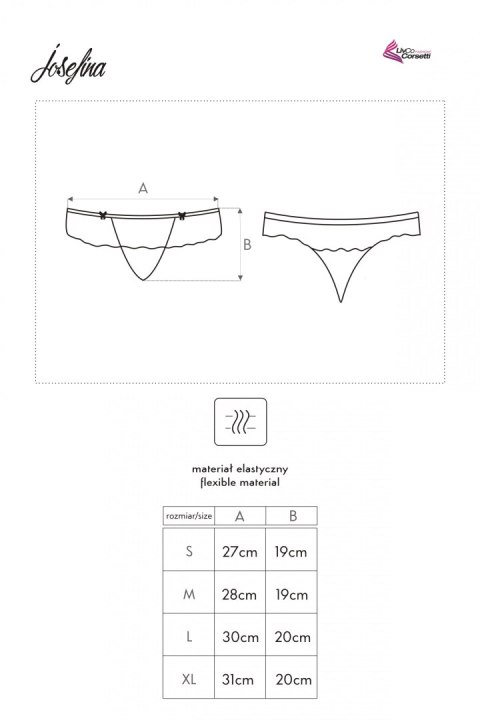 Stringi Josefina White LC 6063 rozmiar - M