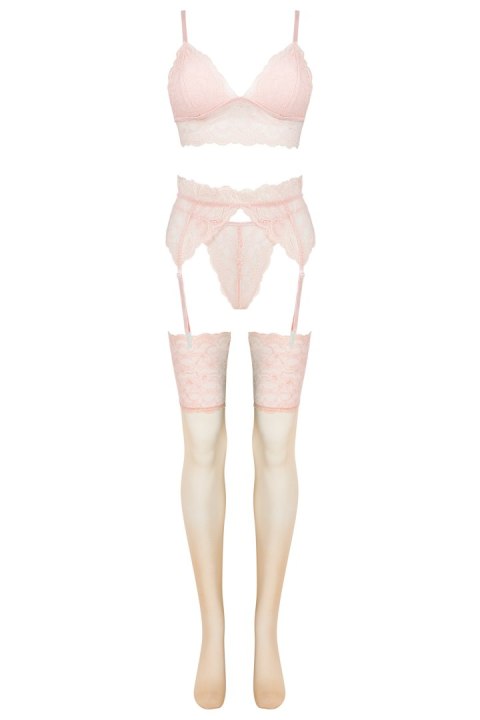 Zmysłowy komplet Flooranis Peach Emporio Collection rozmiar - L/XL