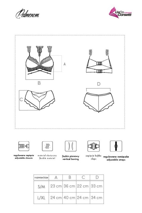 Zmysłowy komplet Palmenom rozmiar - L/XL