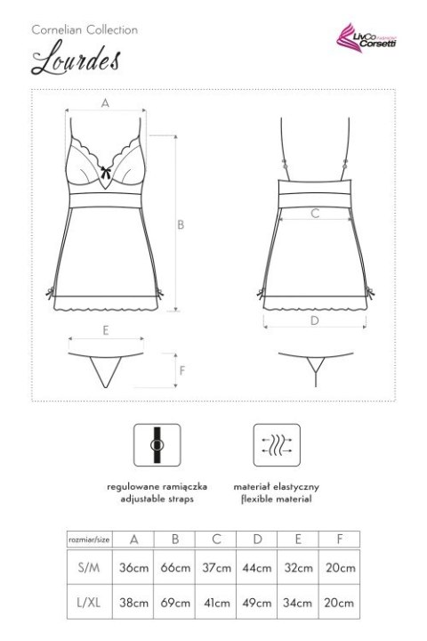 Koszulka i stringi Lourdes L/XL