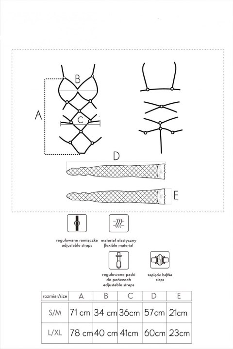 Thiara Red czerwone body z pończochami L/XL