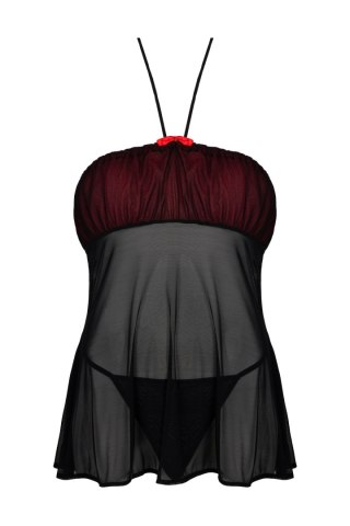 Zmysłowa koszulka i stringi Febrenn czarny L/XL