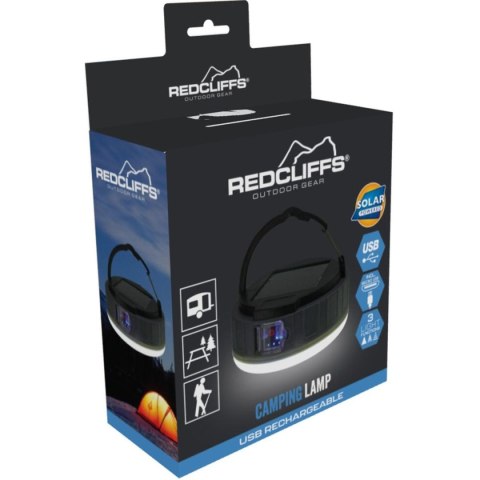 LATARKA LAMPA CAMPING SOLARNA USB REDCLIFFS