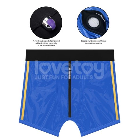 CHIC STRAPON SHORTS (36 39 CAI W PASIE) NIEBIESKI