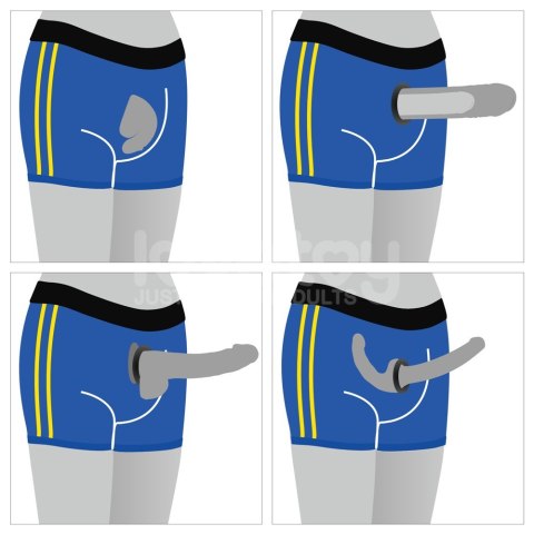 CHIC STRAPON SHORTS (36 39 CAI W PASIE) NIEBIESKI