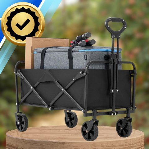DUŻY SKŁADANY WÓZEK TURYSTYCZNY PLAŻOWY TRANSPORTOWY CAMPING PRZYCZEPKA