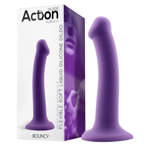 Dildo silikonowe na przyssawce, rozmiar S. Elastyczne. Do uprzęży. Bouncy
